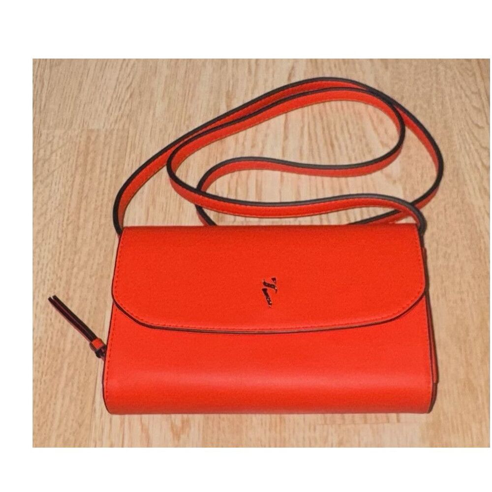 Simply Vera Vera Wang Signature Envelope Mini Crossbody Bag – Orange Hibiscus